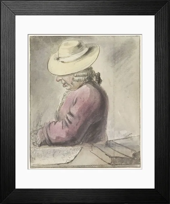 Framed Print : Portrait of Johann Goll van Franckenstein, with hat, facing left, 1783. Creator: Louis Bernard Coclers Framed Print : Portrait of Johann Goll van Franckenstein, with hat, facing left, 1783. Creator: Louis Bernard Coclers