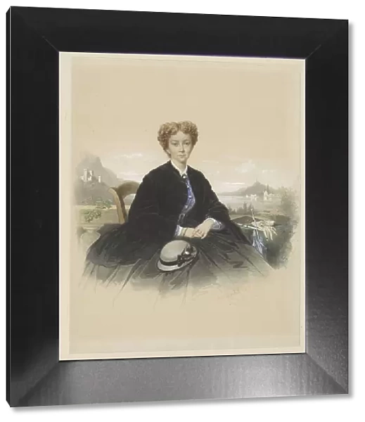 Portrait of Maria Elisabeth Adolphine Waller-Schill, 1866. Creator: Louis Chantal