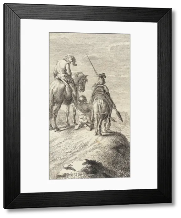 Framed Print : Plate XVI from Life and Adventures of the Knight Don Quixote de la Mancha, 1780. Creator: Daniel Berger Framed Print : Plate XVI from Life and Adventures of the Knight Don Quixote de la Mancha, 1780. Creator: Daniel Berger