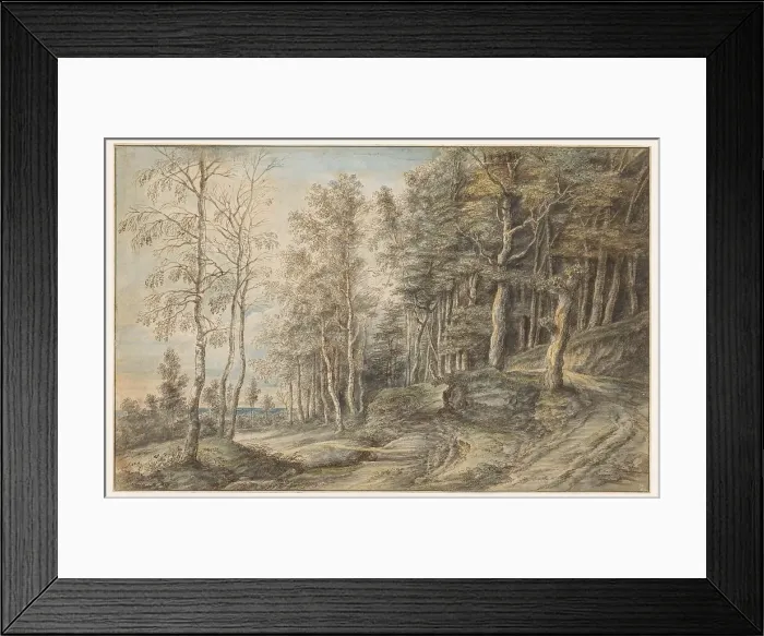 Framed Print : Forest landscape, 1605-1673. Creator: Lucas van Uden Framed Print : Forest landscape, 1605-1673. Creator: Lucas van Uden
