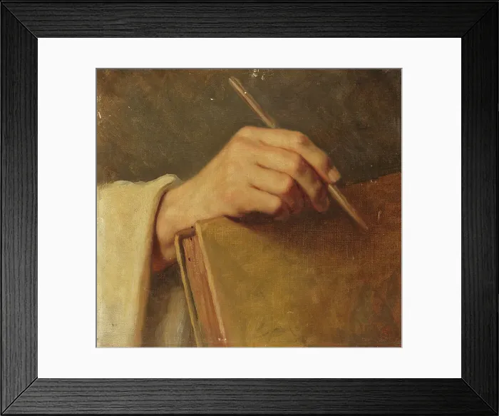 Framed Print : Study of a Hand. Creator: Amalia Lindegren Framed Print : Study of a Hand. Creator: Amalia Lindegren