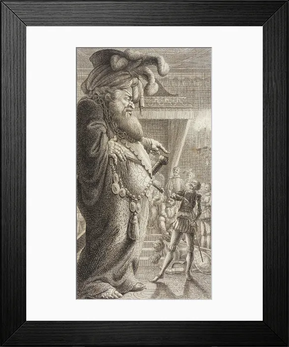 Framed Print : Plate XXII from Life and Adventures of the Knight Don Quixote de la Mancha, 1780. Creator: Daniel Berger Framed Print : Plate XXII from Life and Adventures of the Knight Don Quixote de la Mancha, 1780. Creator: Daniel Berger