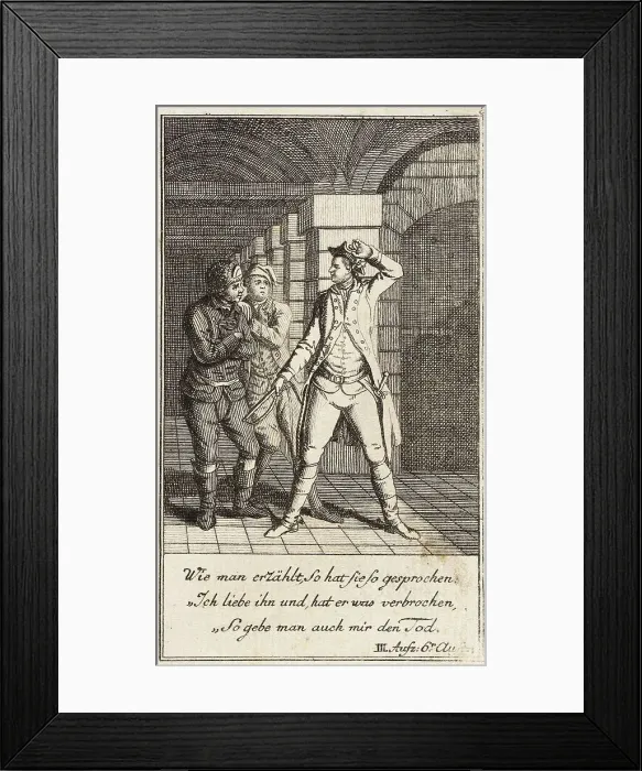 Framed Print : Plate 8 from The Deserter by Sedaine, 1775. Creator: Daniel Berger Framed Print : Plate 8 from The Deserter by Sedaine, 1775. Creator: Daniel Berger