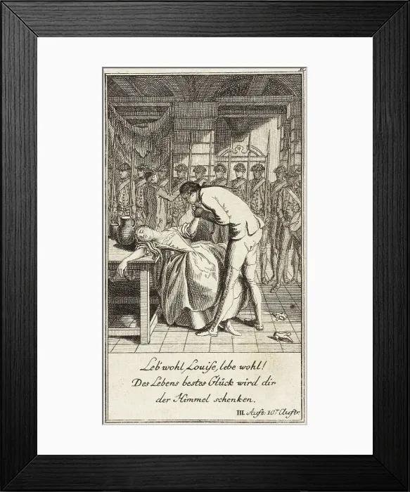 Framed Print : Plate 10 from The Deserter by Sedaine, 1775. Creator: Daniel Berger Framed Print : Plate 10 from The Deserter by Sedaine, 1775. Creator: Daniel Berger