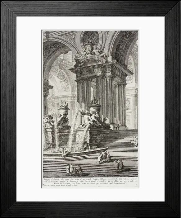 Framed Print : Group of columns which support two arches of a great courtyard... c1743. Creator: Giovanni Battista Piranesi Framed Print : Group of columns which support two arches of a great courtyard... c1743. Creator: Giovanni Battista Piranesi