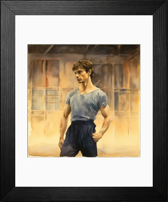 Framed Print : AI IMAGE - Portrait of a young Rudolf Nureyev, 1960s, (2023). Creator: Heritage Images Framed Print : AI IMAGE - Portrait of a young Rudolf Nureyev, 1960s, (2023). Creator: Heritage Images