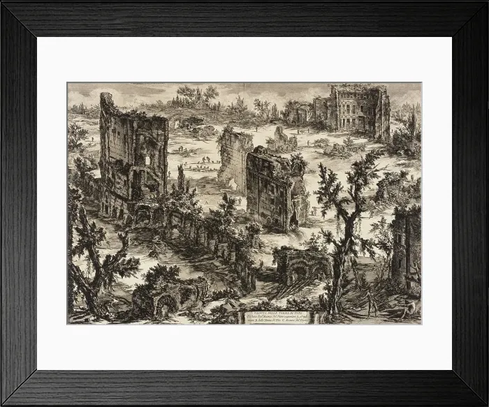 Framed Print : View of the Baths of Titus (image 1 of 2), c1775. Creator: Giovanni Battista Piranesi