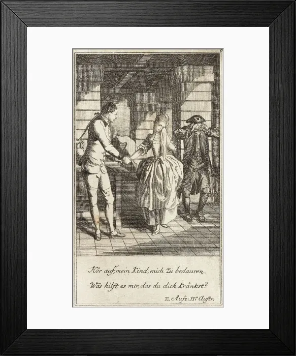 Framed Print : Plate 6 from The Deserter by Sedaine, 1775. Creator: Daniel Berger Framed Print : Plate 6 from The Deserter by Sedaine, 1775. Creator: Daniel Berger