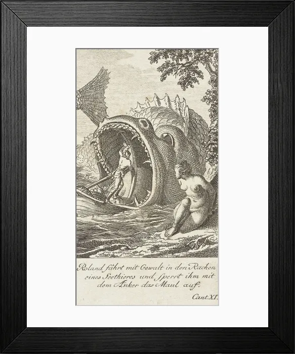 Framed Print : Plate 4 for Ariosto's Orlando Furioso, 1772. Creator: Daniel Berger Framed Print : Plate 4 for Ariosto's Orlando Furioso, 1772. Creator: Daniel Berger