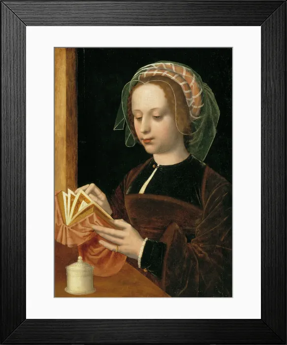 Framed Print : The Magdalen Reading. Creator: Ambrosius Benson Framed Print : The Magdalen Reading. Creator: Ambrosius Benson