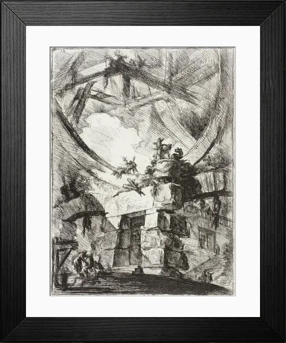 Framed Print : The Giant Wheel, 1761. Creator: Giovanni Battista Piranesi Framed Print : The Giant Wheel, 1761. Creator: Giovanni Battista Piranesi