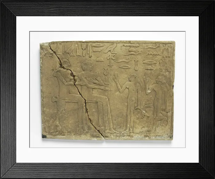 Framed Print : Offering Stela Fragment, 3rd Dynasty, circa 2687-2649 BCE. Creator: Unknown