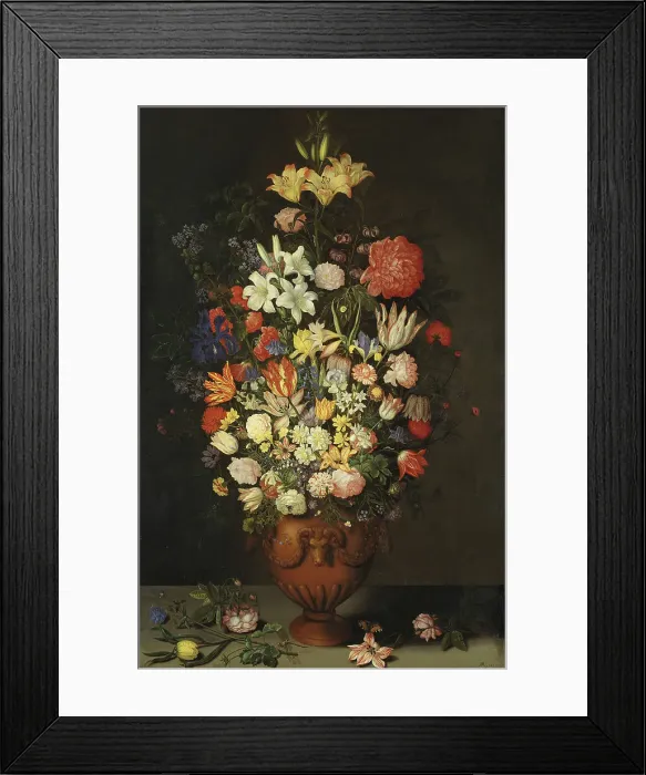 Framed Print : Still Life with a Vase of Flowers, 1620. Creator: Ambrosius Bosschaert the Elder Framed Print : Still Life with a Vase of Flowers, 1620. Creator: Ambrosius Bosschaert the Elder
