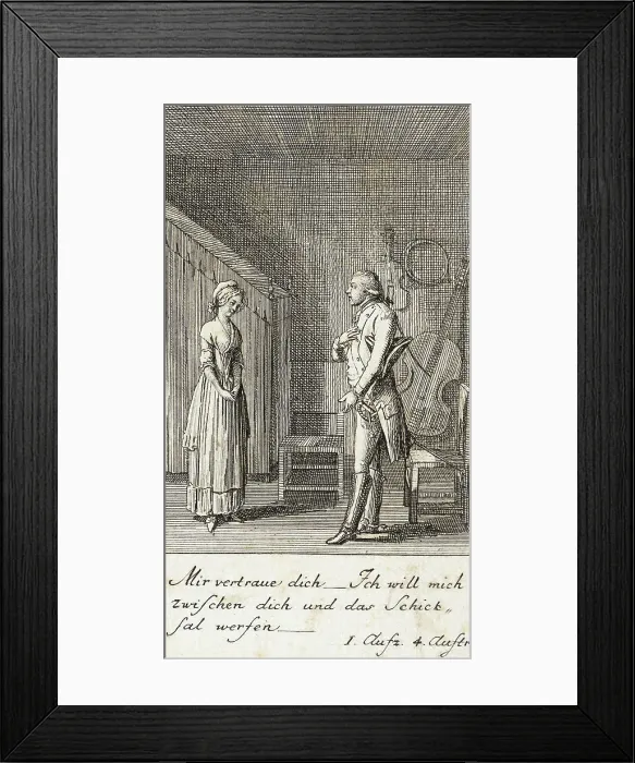 Framed Print : Plate 2 for Schiller's Intrigue and Love, 1785. Creator: Daniel Nikolaus Chodowiecki Framed Print : Plate 2 for Schiller's Intrigue and Love, 1785. Creator: Daniel Nikolaus Chodowiecki