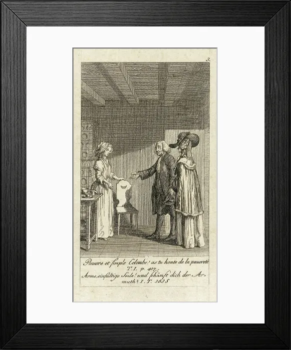 Framed Print : Cecilia or the Story of a Rich Orphan, 1787. Creator: Daniel Nikolaus Chodowiecki Framed Print : Cecilia or the Story of a Rich Orphan, 1787. Creator: Daniel Nikolaus Chodowiecki