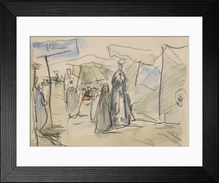 Framed Print : Egyptians walking on a road, 1919. Creator: Marius Bauer Framed Print : Egyptians walking on a road, 1919. Creator: Marius Bauer