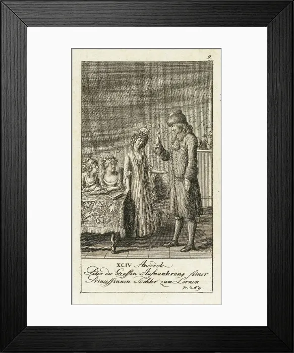 Framed Print : Original Anecdotes of Peter the Great, 1789. Creator: Daniel Nikolaus Chodowiecki Framed Print : Original Anecdotes of Peter the Great, 1789. Creator: Daniel Nikolaus Chodowiecki