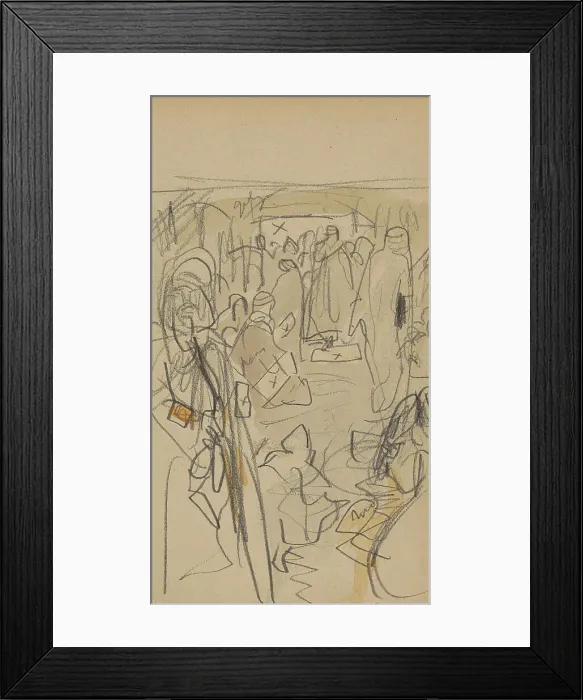 Framed Print : Street with figures in Biskra, 1922. Creator: Marius Bauer Framed Print : Street with figures in Biskra, 1922. Creator: Marius Bauer