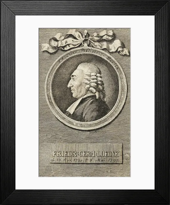 Framed Print : Portrait of Pastor F. C. Luedke, 1780. Creator: Daniel Nikolaus Chodowiecki Framed Print : Portrait of Pastor F. C. Luedke, 1780. Creator: Daniel Nikolaus Chodowiecki
