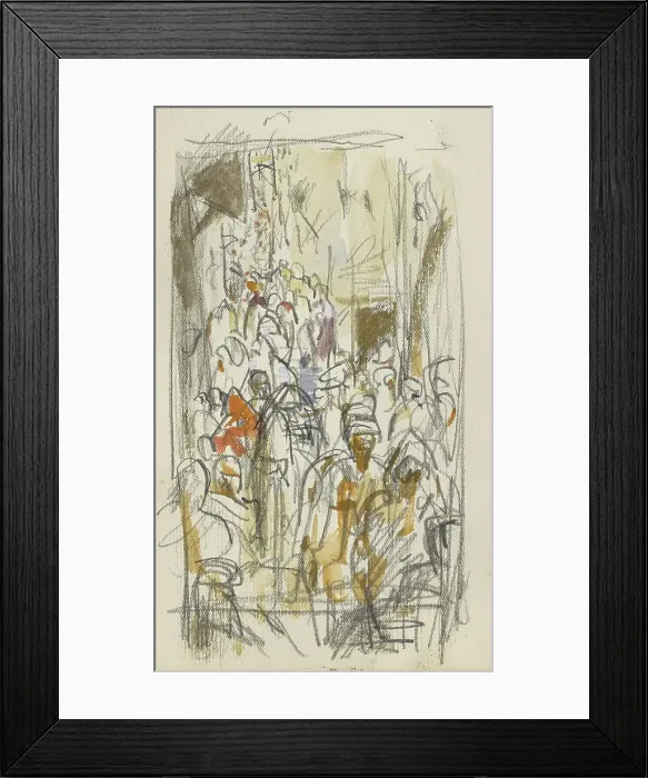 Framed Print : Street with figures in Biskra, 1922. Creator: Marius Bauer Framed Print : Street with figures in Biskra, 1922. Creator: Marius Bauer