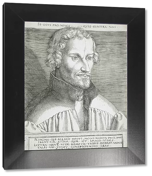 Portrait of Philip Melancthon, 1540. Creator: Heinrich Aldegrever