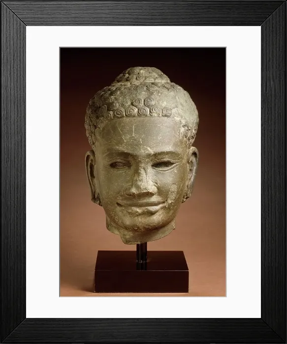 Framed Print : Head of Buddha Shakyamuni, 11th century. Creator: Unknown Framed Print : Head of Buddha Shakyamuni, 11th century. Creator: Unknown
