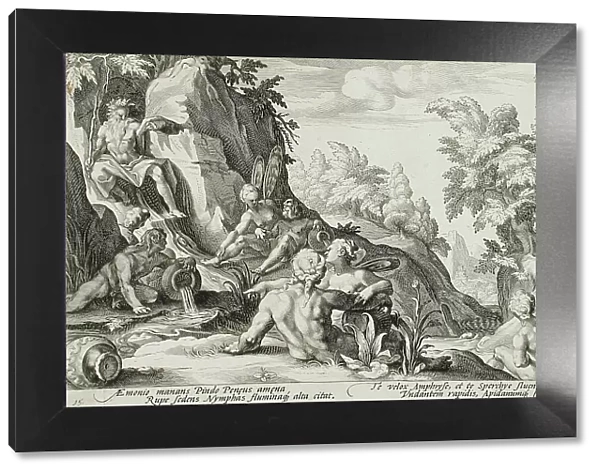 The River God Peneus Surrounded by Other Divinities, published 1589. Creator: Hendrik Goltzius