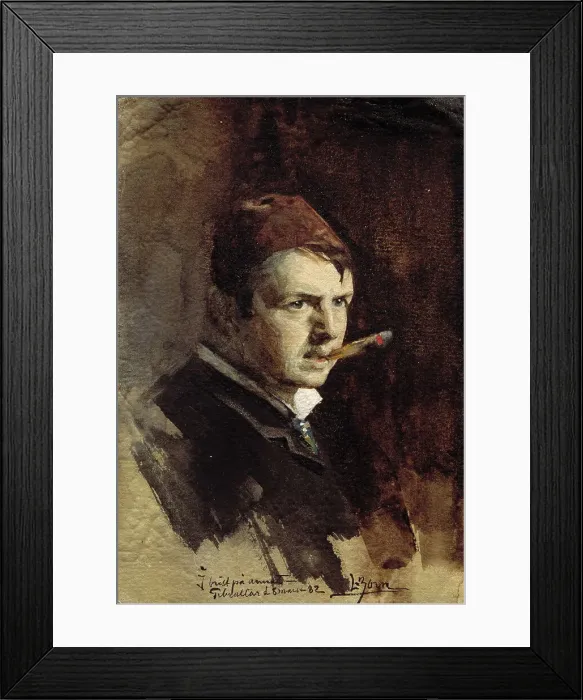 Framed Print : Selfportrait, 1882. Creator: Anders Leonard Zorn Framed Print : Selfportrait, 1882. Creator: Anders Leonard Zorn