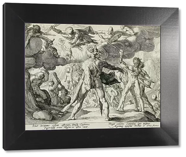 The Giants Climbing the Heavens, published 1589. Creator: Hendrik Goltzius