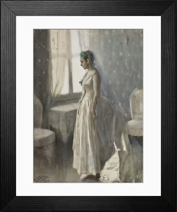 Framed Print : The Bride, 1886. Creator: Anders Leonard Zorn Framed Print : The Bride, 1886. Creator: Anders Leonard Zorn