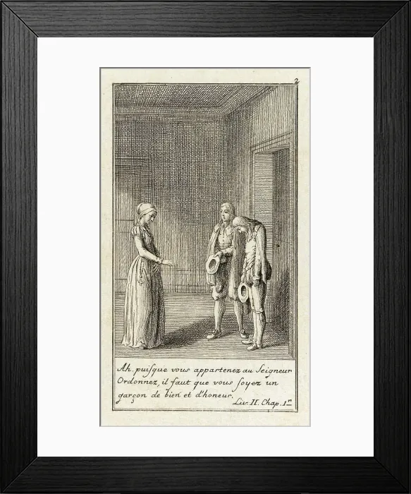 Framed Print : Illustration for Le Sage's Gil Blas, 1783. Creator: Daniel Nikolaus Chodowiecki Framed Print : Illustration for Le Sage's Gil Blas, 1783. Creator: Daniel Nikolaus Chodowiecki