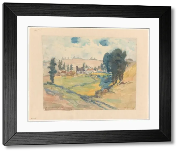 Framed Print : Hill landscape, 1874-1918. Creator: Martinus van Andringa Framed Print : Hill landscape, 1874-1918. Creator: Martinus van Andringa