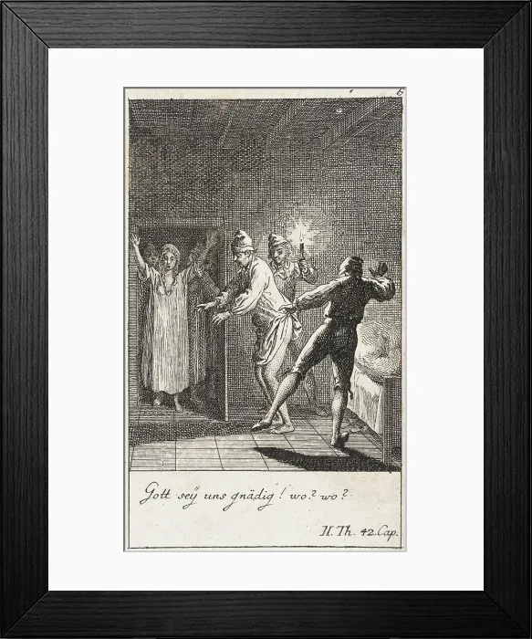 Framed Print : Plate 6 for Thomas Smollett's The Adventures of Peregrine Pickle, 1785. Creator: Daniel Nikolaus Chodowiecki Framed Print : Plate 6 for Thomas Smollett's The Adventures of Peregrine Pickle, 1785. Creator: Daniel Nikolaus Chodowiecki