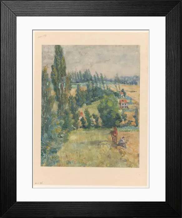 Framed Print : Landscape with a resting farmer with a horse, 1874-1918. Creator: Martinus van Andringa Framed Print : Landscape with a resting farmer with a horse, 1874-1918. Creator: Martinus van Andringa