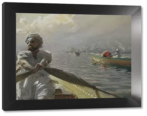 Turkish Boatman in the Constantinople Harbour, 1886. Creator: Anders Leonard Zorn
