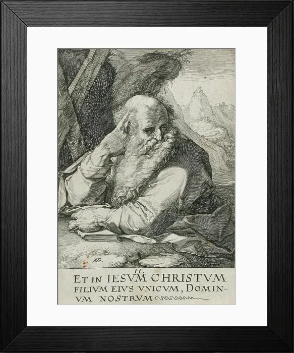 Framed Print : Saint Andrew, 1589. Creator: Hendrik Goltzius Framed Print : Saint Andrew, 1589. Creator: Hendrik Goltzius