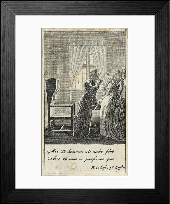 Framed Print : Plate 4 for C. L. Bretzner's The Marriage Broker, 1784. Creator: Daniel Nikolaus Chodowiecki Framed Print : Plate 4 for C. L. Bretzner's The Marriage Broker, 1784. Creator: Daniel Nikolaus Chodowiecki