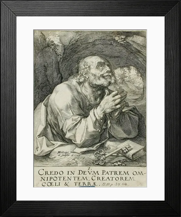 Framed Print : Saint Peter, 1589. Creator: Hendrik Goltzius Framed Print : Saint Peter, 1589. Creator: Hendrik Goltzius