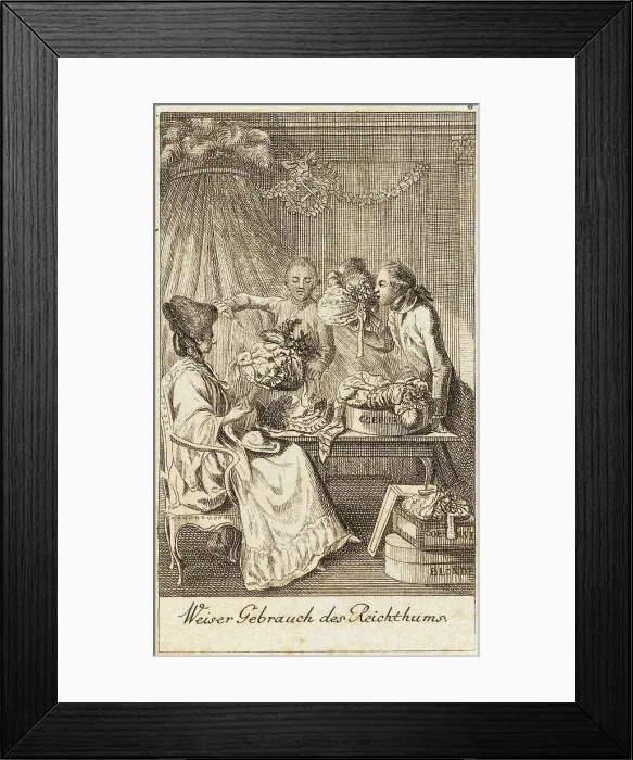 Framed Print : Illustration for Life of a Badly Brought Up Young Lady, 1779. Creator: Daniel Nikolaus Chodowiecki Framed Print : Illustration for Life of a Badly Brought Up Young Lady, 1779. Creator: Daniel Nikolaus Chodowiecki