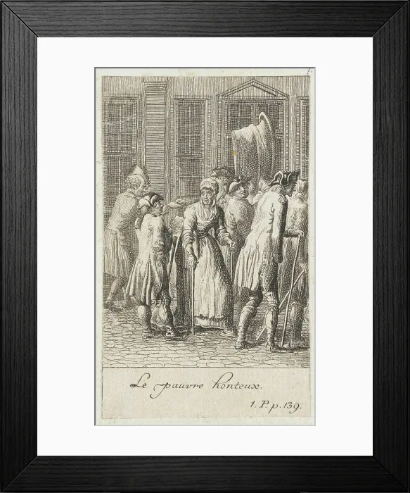Framed Print : Illustration for Yorick's Sentimental Voyage, 1783. Creator: Daniel Nikolaus Chodowiecki Framed Print : Illustration for Yorick's Sentimental Voyage, 1783. Creator: Daniel Nikolaus Chodowiecki