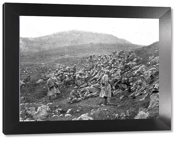La campagne d'hiver en Orient; Au Nord de Monastir, le 18 mars 1917: le 272 regiment... 1917. Creator: Unknown