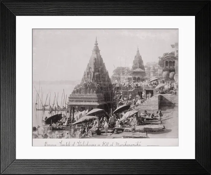 Framed Print : Benares, Temple of Tárhishwara or Well of Manikarankiá, Late 1860s. Creator: Samuel Bourne Framed Print : Benares, Temple of Tárhishwara or Well of Manikarankiá, Late 1860s. Creator: Samuel Bourne