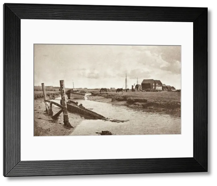 Framed Print : A Tidal River, Printed 1889-1891. Creator: J. B. B. Wellington Framed Print : A Tidal River, Printed 1889-1891. Creator: J. B. B. Wellington