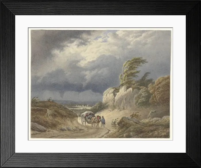 Framed Print : Landscape with approaching storm, 1849-1917. Creator: Matthijs Maris Framed Print : Landscape with approaching storm, 1849-1917. Creator: Matthijs Maris