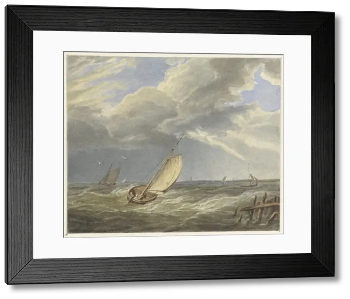 Framed Print : Seascape, 1849-1917. Creator: Matthijs Maris Framed Print : Seascape, 1849-1917. Creator: Matthijs Maris