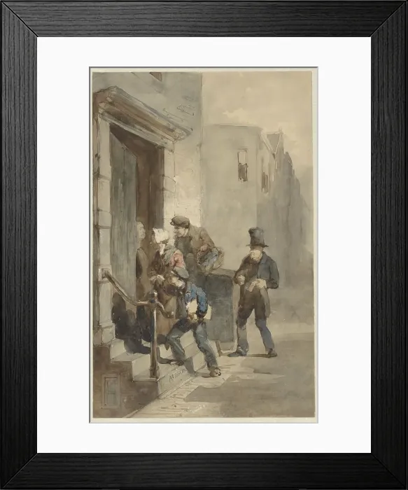 Framed Print : The Creditors, c.1855-1856. Creator: Matthijs Maris Framed Print : The Creditors, c.1855-1856. Creator: Matthijs Maris
