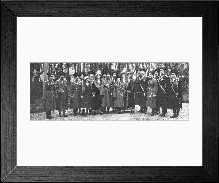 Framed Print : La Fin d'une Regime et d'un Regne; Une des dernieres photographies de la famille imperiale... 1917 Creator: Unknown Framed Print : La Fin d'une Regime et d'un Regne; Une des dernieres photographies de la famille imperiale... 1917 Creator: Unknown