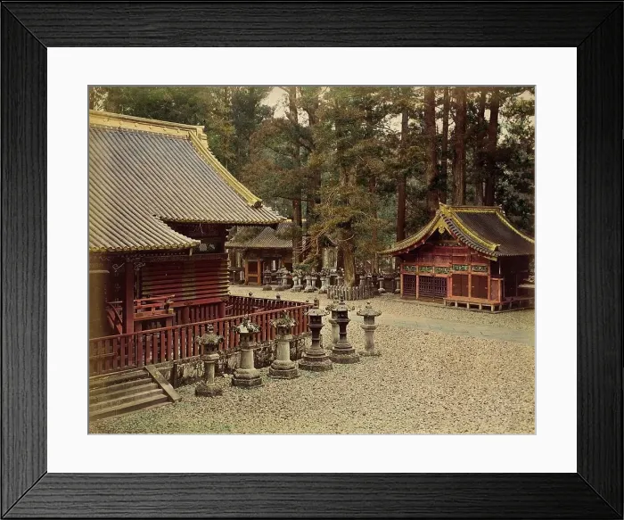 Framed Print : Stable at Nikko, 1865. Creator: Unknown Framed Print : Stable at Nikko, 1865. Creator: Unknown