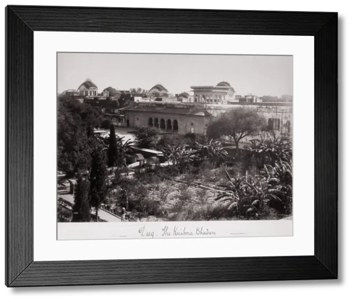 Framed Print : Deeg, The Krishna Bhawán, Late 1860s. Creator: Samuel Bourne Framed Print : Deeg, The Krishna Bhawán, Late 1860s. Creator: Samuel Bourne