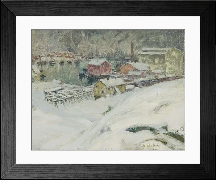 Framed Print : Overcast Weather. Study from North Norway. Creator: Anna Katarina Boberg Framed Print : Overcast Weather. Study from North Norway. Creator: Anna Katarina Boberg